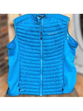 Eddie Bauer Goose Down Storm Down 800 Blue Vest Women's size XL